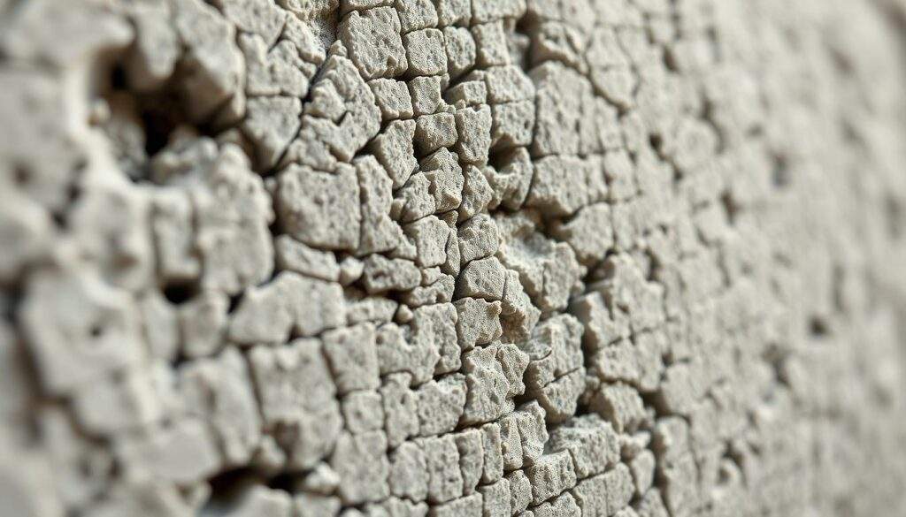 A high-resolution close-up photograph of a cross-section of cement, shot with an iPhone 16 Pro Max. The frame fills the composition, revealing the intricate microstructure of the material in vivid detail. The lighting is soft and diffused, accentuating the complex patterns and textures of the cement. The depth of field is shallow, creating a smooth, blurred background that allows the viewer to focus on the intricate properties of the cement. The image conveys a sense of technical precision and scientific curiosity, inviting the viewer to explore the unique characteristics of this essential building material. A high-resolution close-up photograph of a cross-section of cement, shot with an iPhone 16 Pro Max. The frame fills the composition, revealing the intricate microstructure of the material in vivid detail. The lighting is soft and diffused, accentuating the complex patterns and textures of the cement. The depth of field is shallow, creating a smooth, blurred background that allows the viewer to focus on the intricate properties of the cement. The image conveys a sense of technical precision and scientific curiosity, inviting the viewer to explore the unique characteristics of this essential building material.