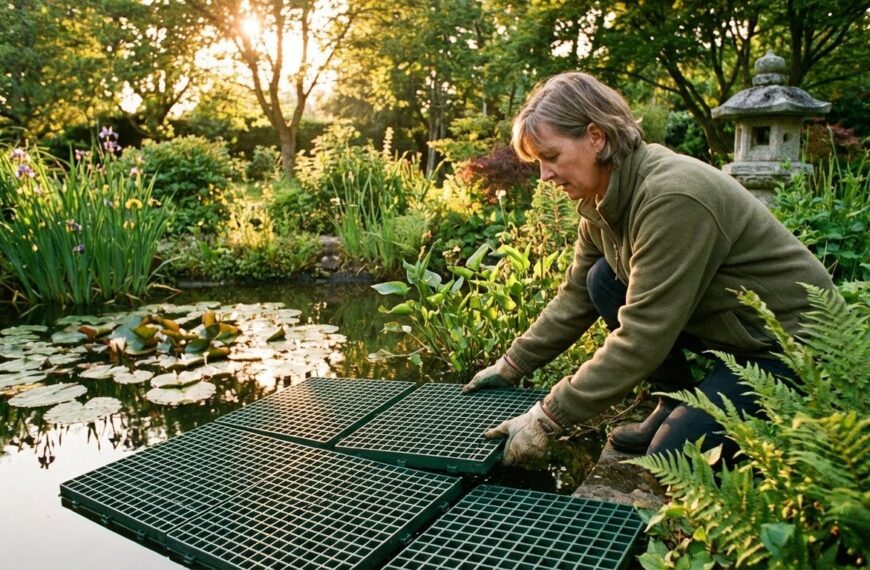 Bezpieczne pułapki na drapieżniki w oczku wodnym chroniące ryby