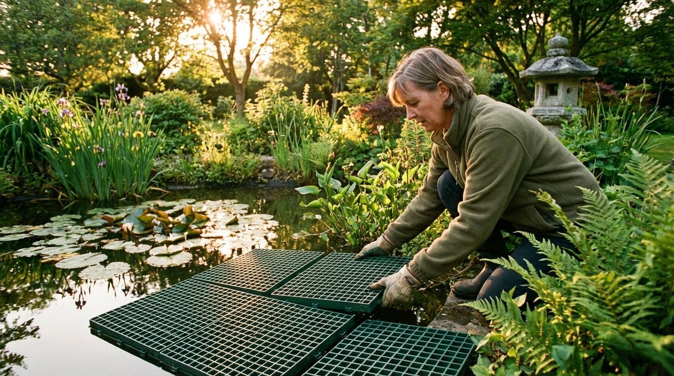 Bezpieczne pułapki na drapieżniki w oczku wodnym chroniące ryby