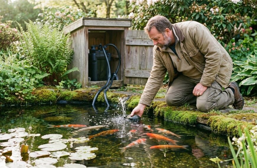 Filtracja i napowietrzanie w oczku wodnym dla zdrowych ryb
