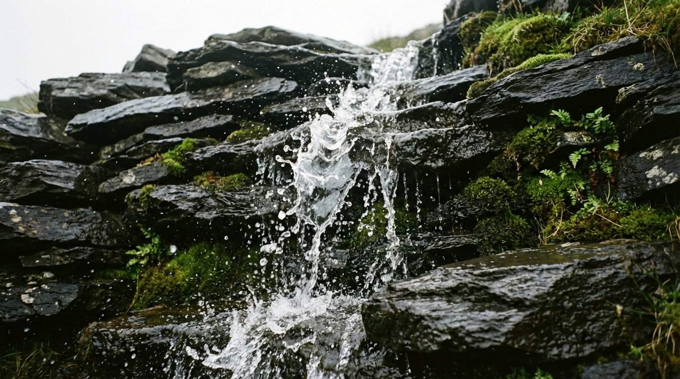 Jak uzyskać naturalny efekt "dzikiego" strumienia przy użyciu łupka górskiego?