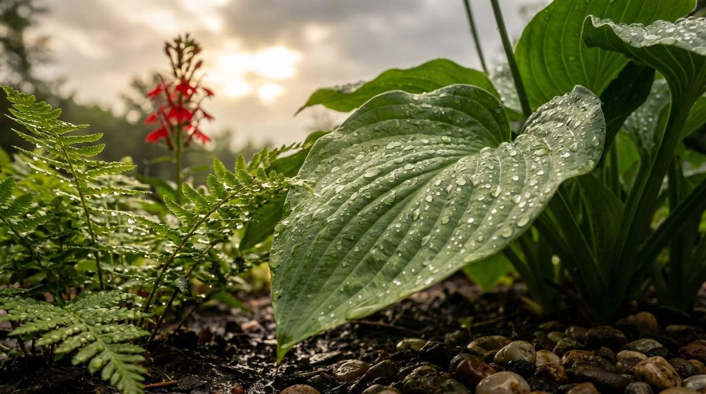 Jakie rośliny posadzić w ogrodzie deszczowym?