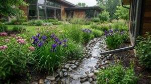 Wide-angle eye-level shot of a lush