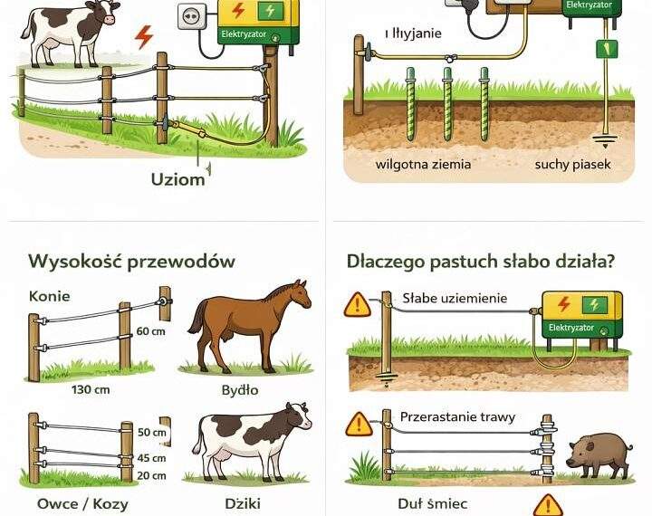 Pastuch elektryczny – jak dobrać i zamontować? (poradnik)
