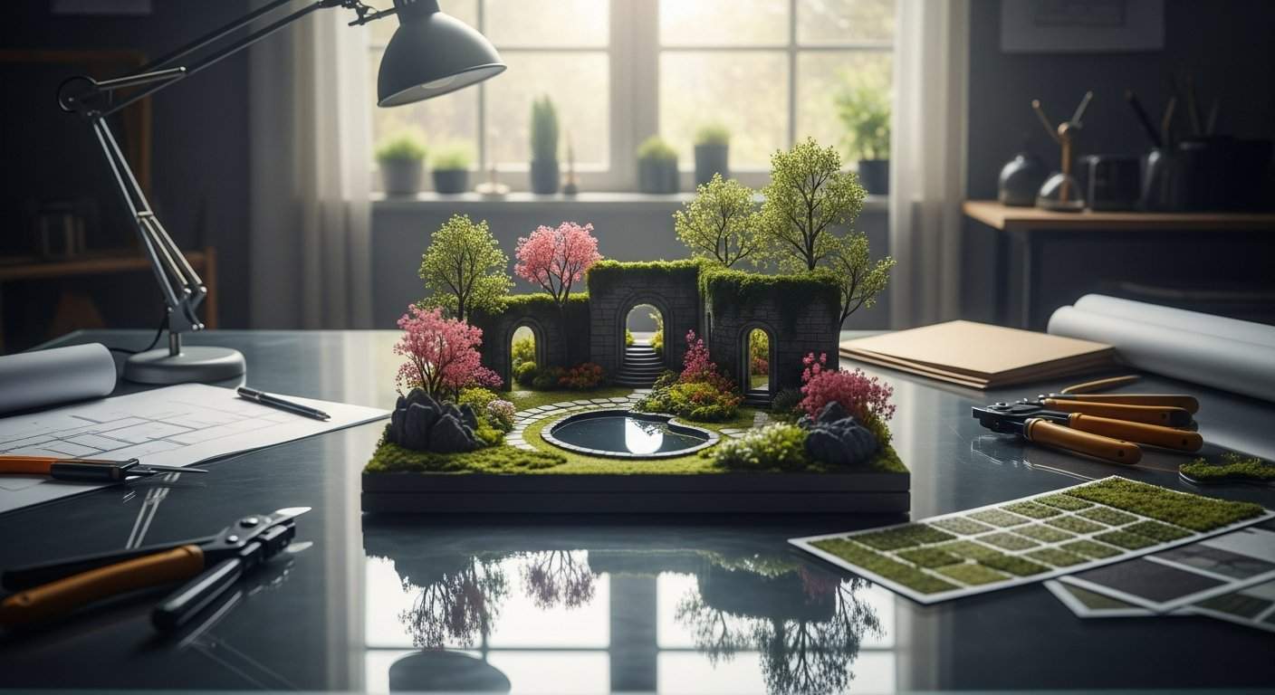 Makieta tajemniczy ogród: techniki modelarskie w projektowaniu krajobrazu