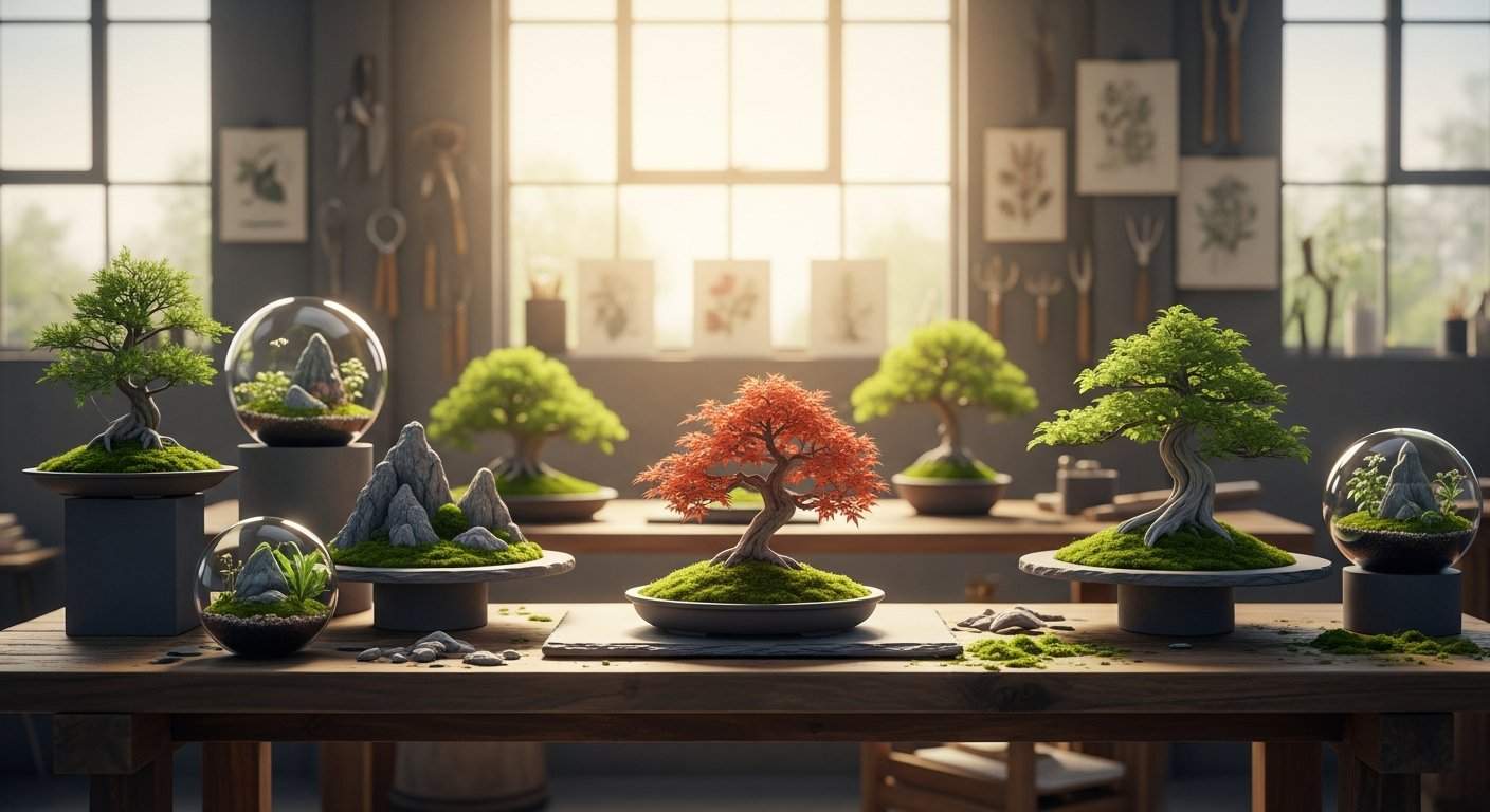 Miniaturowy ogród: zasady doboru roślin do mikroskali (bonsai i mchy)