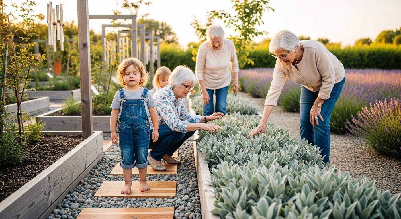 Ogród sensoryczny wyposażenie: bodźce dotykowe, zapachowe i słuchowe